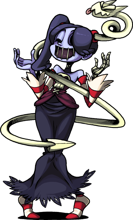 Skullgirls Fictional Character Cartoon Mythical Creature - Skullgirls Squigly Png (444x736)