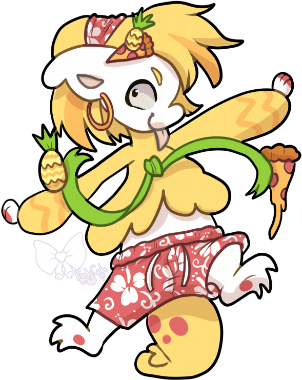 Pineapple Pizza By Thekingdomofgriffia - Female Cartoon Football Player (660x760)