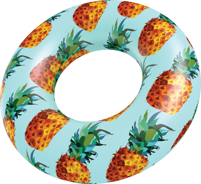 Retro Pineapple Beach & Pool Tube - Pool Candy & Sounds Candy Retro Pineapple Tube (650x597)