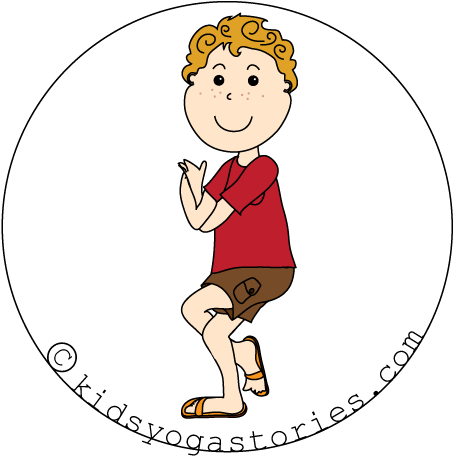 Eagle Pose For Kids - Eagle Yoga Pose Kids (600x600)