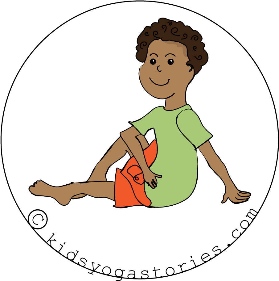 Seated Twist Pose For Kids - Downhill Skier Yoga Pose (1200x1200)