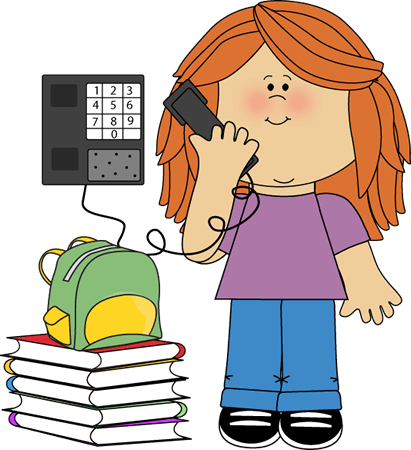 Answering Phone Clipart - My Cute Graphics Phone (411x450)