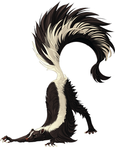 Skunk Clipart Transparent - Skunk Png (396x500)