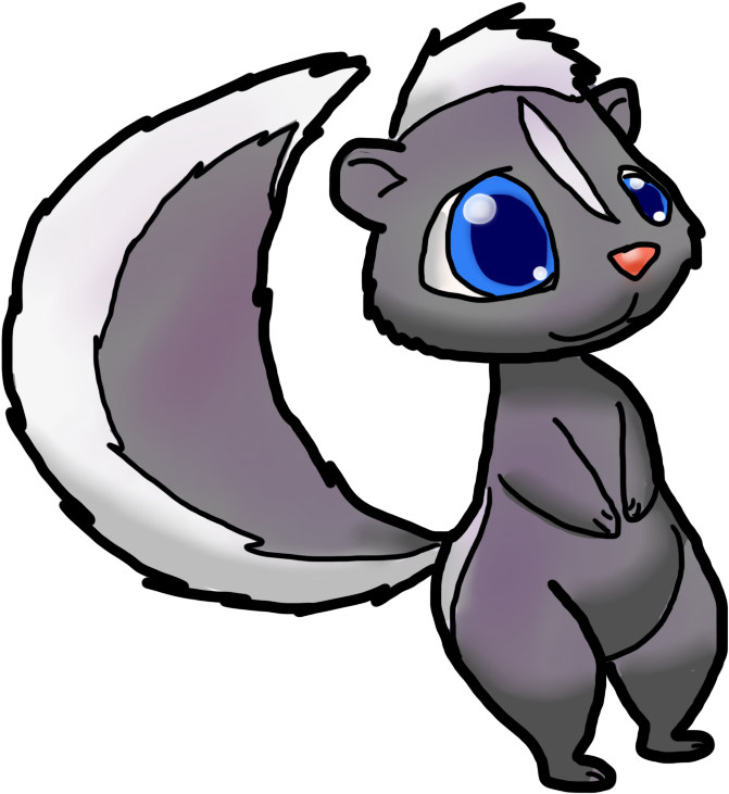 Skunk Sticker By Alvro - Cartoon (715x816)