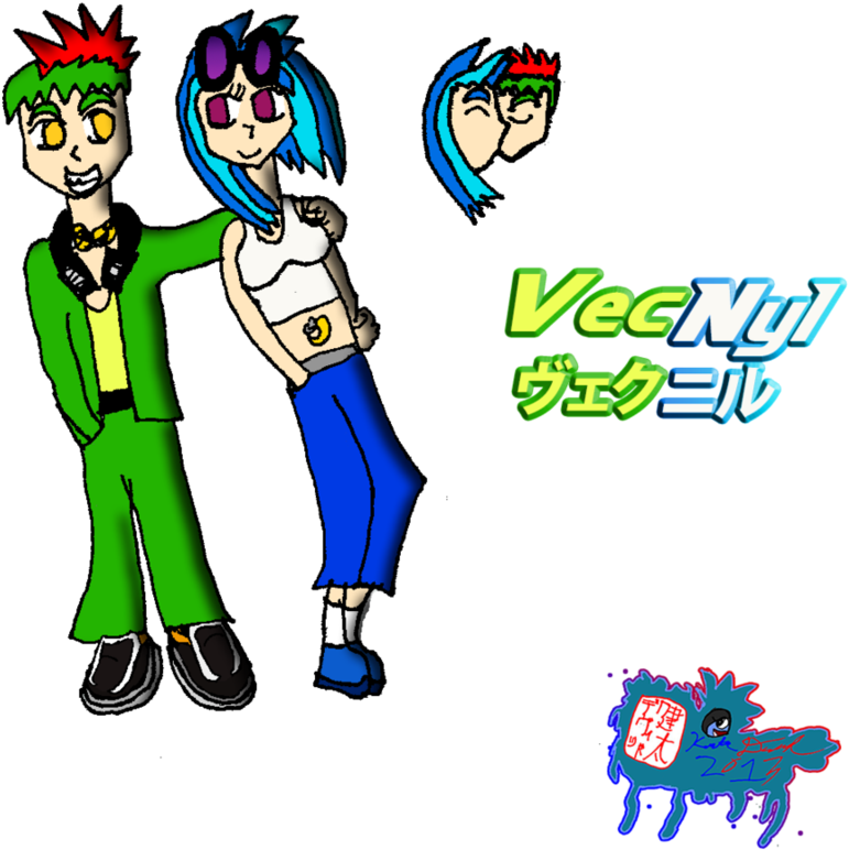 Human Vector And Vinyl Scratch By Kentadavidofkt - Cartoon (906x882)