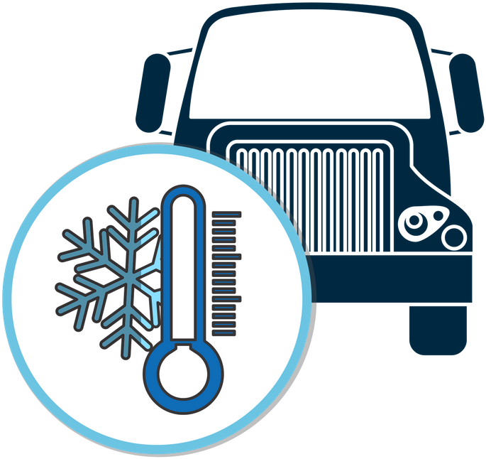 Transport Truck And Cold Weather Icons - Truck (702x665)