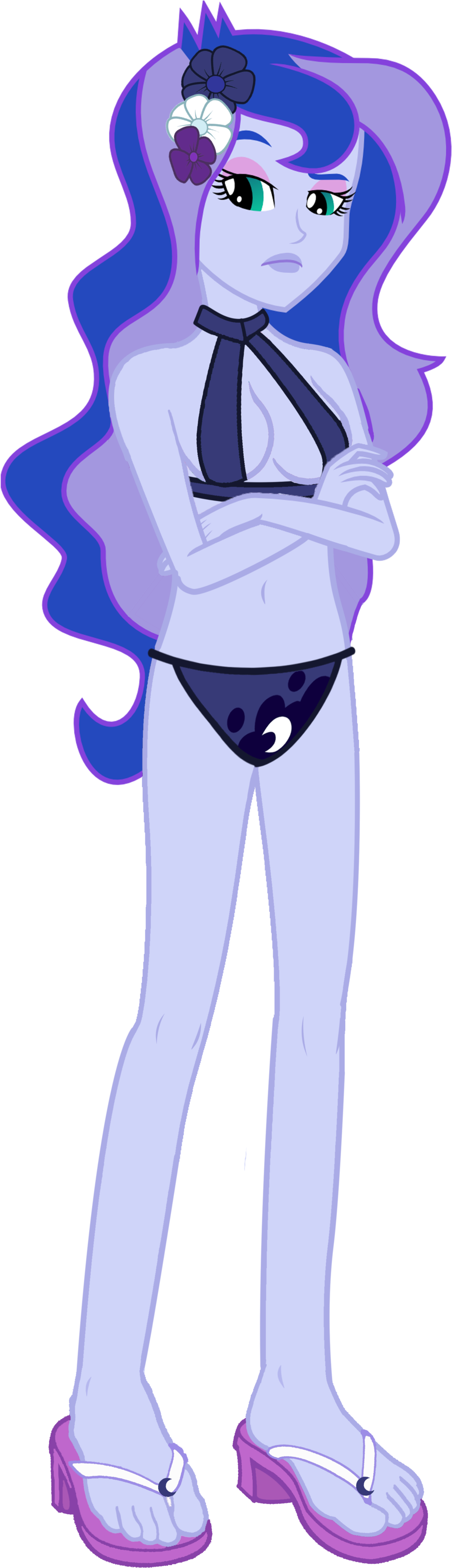 Sub Principal Luna By Jake Brithgside - My Little Pony Equestria Girls Luna Bikini (1024x3292)