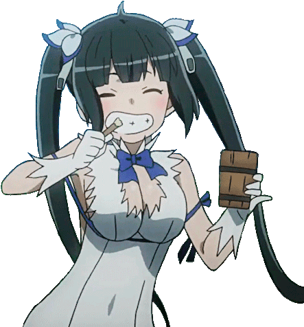 Anime Gif Transparent - Anime Girl Brushing Teeth (500x511)