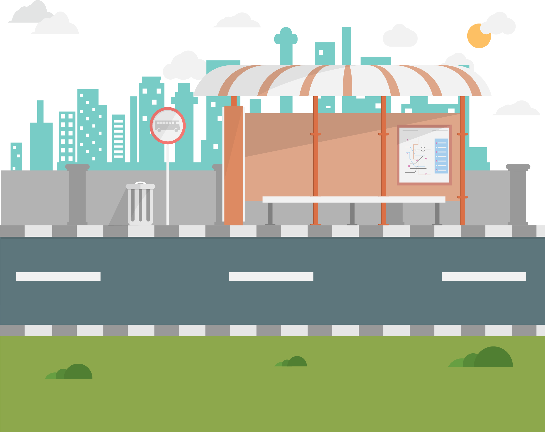 Bus Stop Bus Interchange Train Station - Bus (2223x1763)