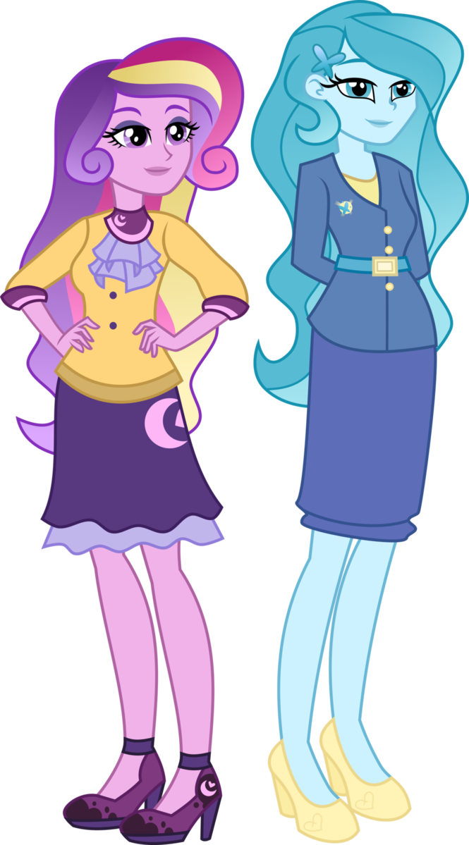 [au] Chrysalis And Cadance By Limedazzle - Mlp Eg Limedazzle (665x1199)