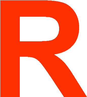 R De Color Rojo - Letra R Color Rojo (405x430)