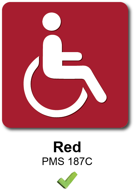Alpha Dog Ada Signs Color Options Red - Reserved Parking - Van Accessible, Handicapped Parking (462x686)