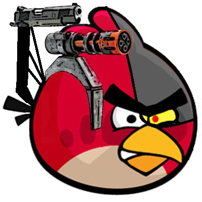 Cyborg Clipart Angry - Red Bird From Angry Birds (400x400)