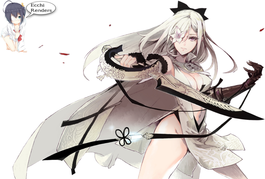 Anime Girl With A Dagger Render By Iamecchi - Drag On Dragoon 3 ゼロ (1024x641)