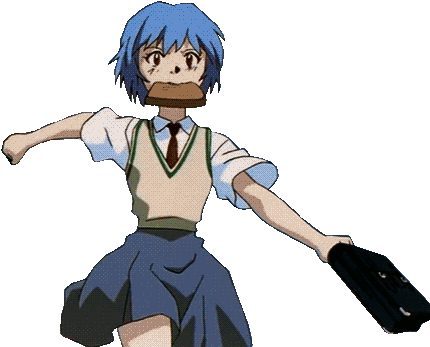 Anime Gif Transparent - Rei Ayanami (500x380)