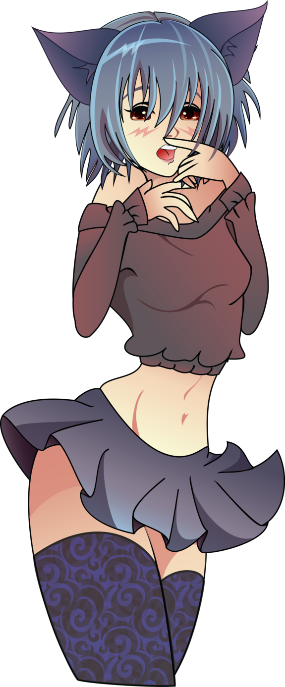 Anime Clipart Chu - Clip Art (575x1387)