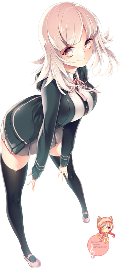 [anime Render] Nanami Chiaki By Kari10001 - Danganronpa (400x870)