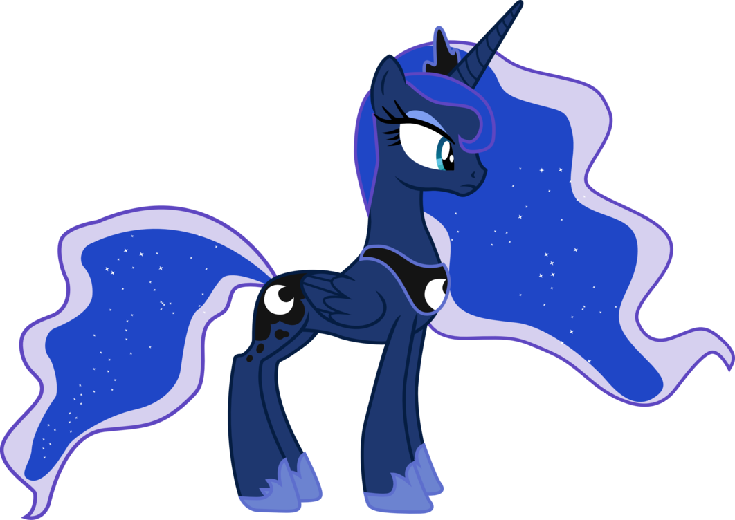 In The Alternate World Shown In My Little Pony - Mlp Princess Luna Vectors (1062x752)