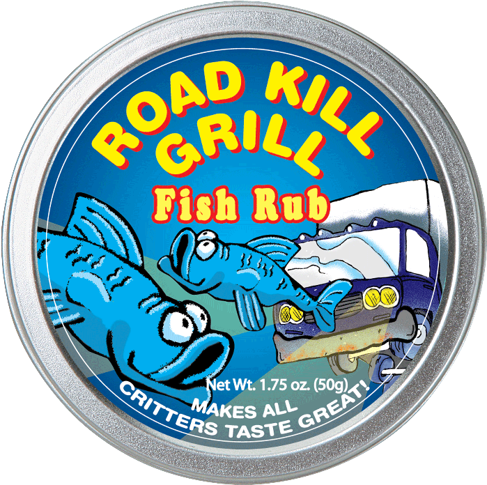 Road Kill Grill Fish Rub Tin - Dean Jacob's Road Kill Grill Meat Rub ~ 2.4 Oz. Tin (750x730)