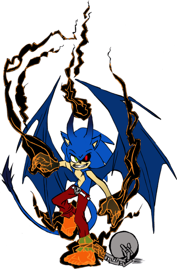 Demon Sonic By Dawnhedgehog555 - Sonic Angels Vs Demons (894x894)