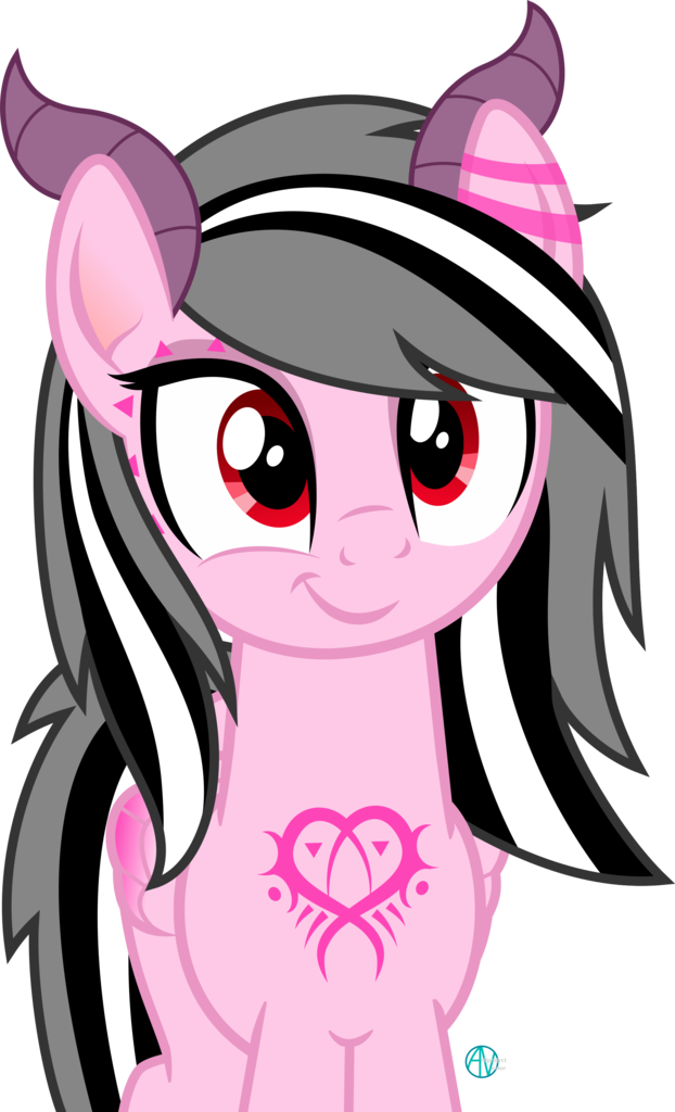 Arifproject, Cute, Demon Pony, Horn, Looking At You, - Cartoon (622x1024)