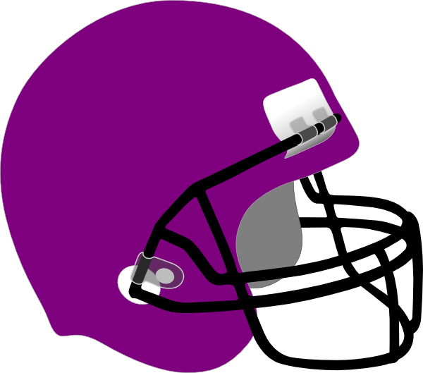 Purple Football Helmet Clipart (600x529)