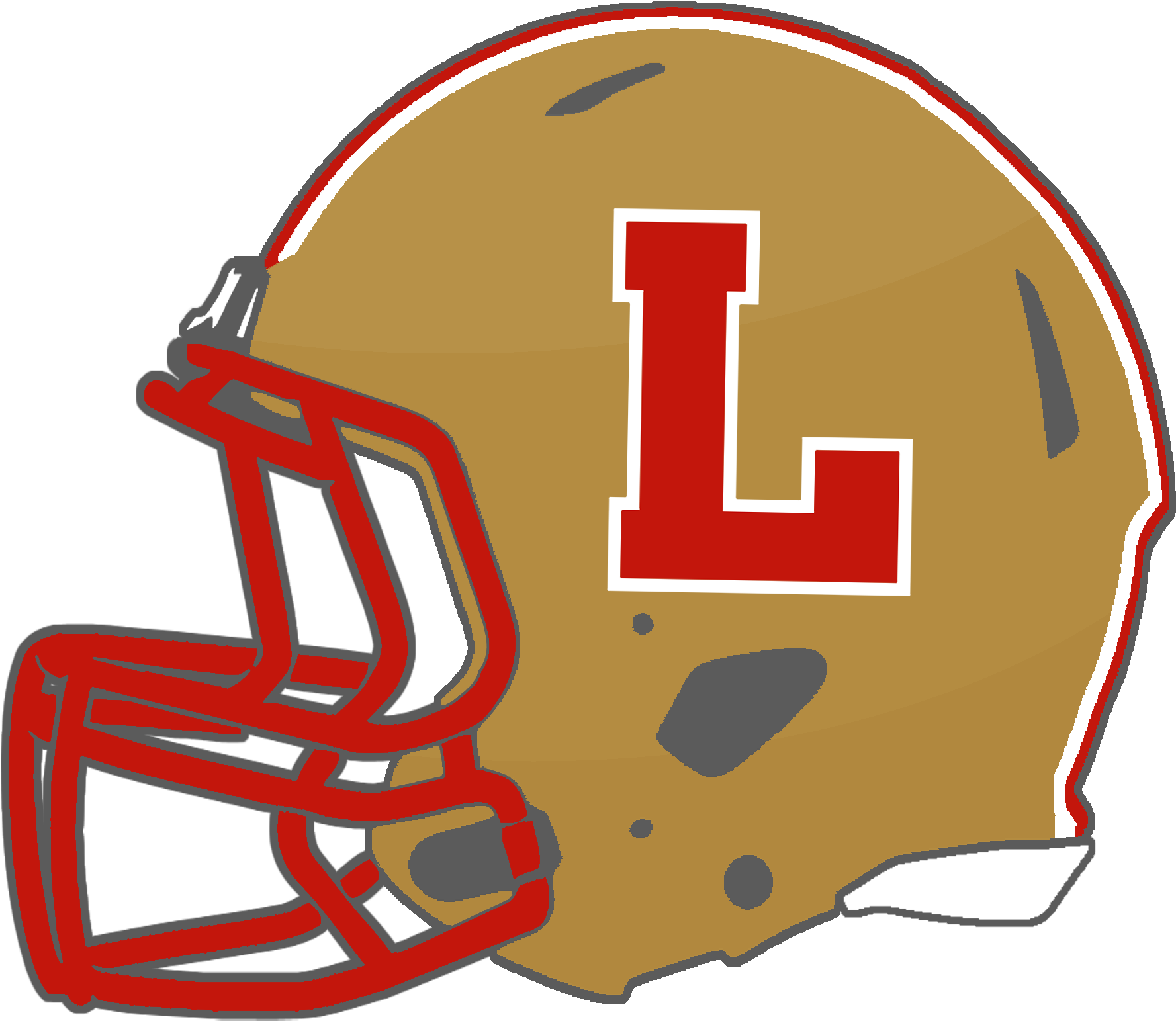 Lafayette County Commodores - Hattiesburg High Football Helment (1800x1565)