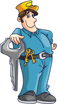 Ingersoll Locks - Locksmith Cartoon (342x437)