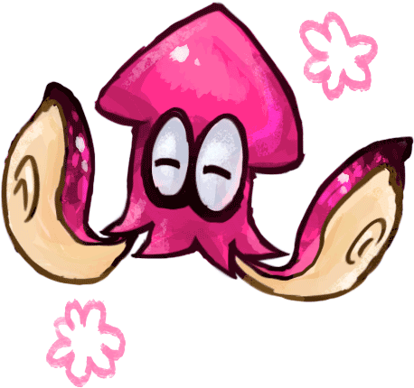 Squid Clipart Animated - Splatoon Squid Party Gif (500x500)