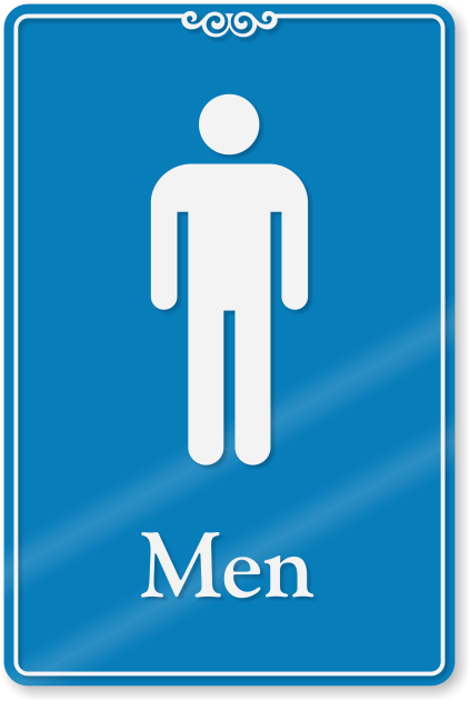Men Restroom Sign - Ladies Restroom Sign (422x800)