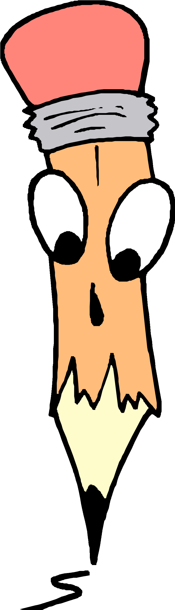 Animated Pencil Clipart - Pencil Writing On Paper Gif (750x2599)