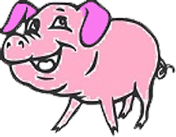 Outline Pig Black And White (640x480)