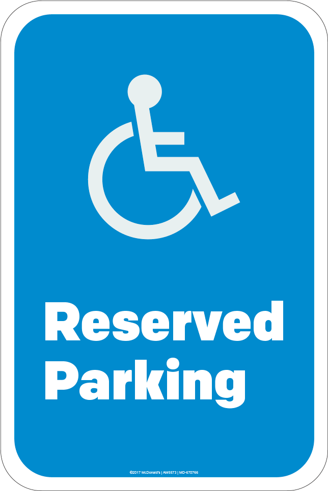Reserved Parking, Sign, Blue & White - Traffic Sign (1000x1000)