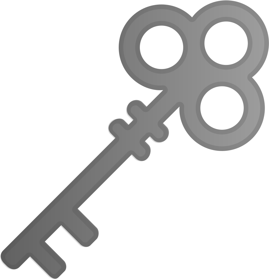 Old Key With House Vector Graphic - Old Key (1024x1024)