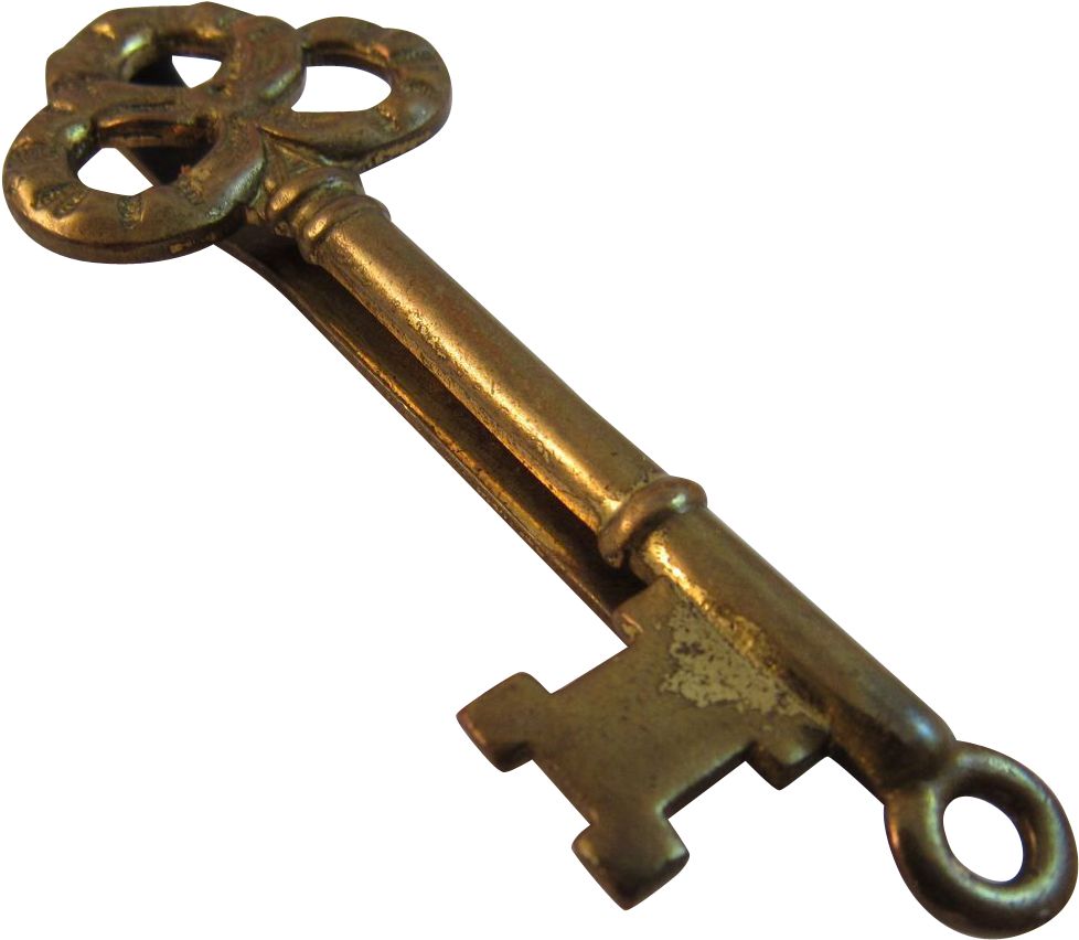 Vintage Ottavia Germany Brass Key Money Clip Or Tie - Money Clip (977x977)