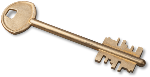 Gold Antique Key Isolated - Antique (550x366)