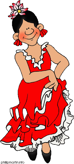 Spain Clipart Spanish Dancing - Phillip Martin Clipart Spain (304x648)