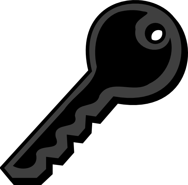Black Key Clip Art At Clker - Key Clip Art (600x590)