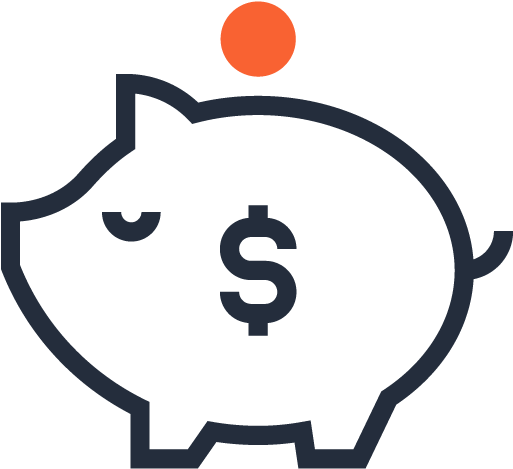 Savings - White Piggy Bank Icon (512x512)