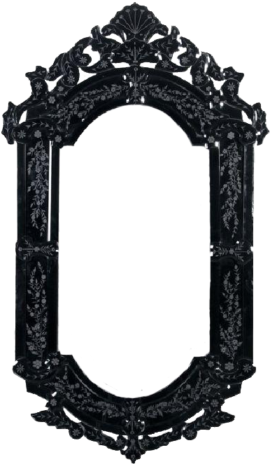 Gothic Clipart Mirror Frames - Black Frame Png Gothic (694x665)