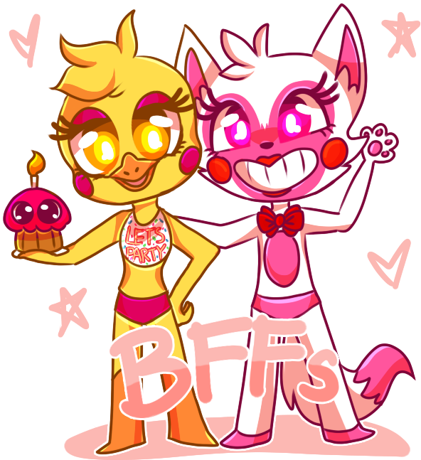 Fnaf Mangle And Chica Cute Bff - Mangle And Toy Chica Bffs (700x700)