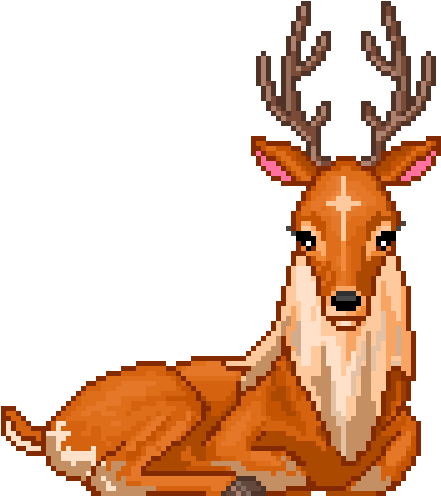 Image Result For Kawaii Flowers - Pixel Deer Gif Transparent (500x600)
