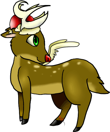 Funny Deer Clipart - Christmas Gifs Transparent Background (383x450)