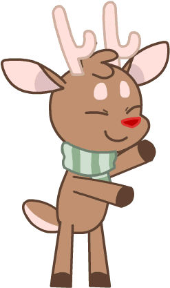 Dancing Reindeer - Cute Christmas Gif (432x448)
