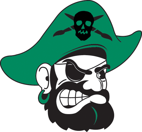 Black 0,0,0 - Green Pirates (500x464)