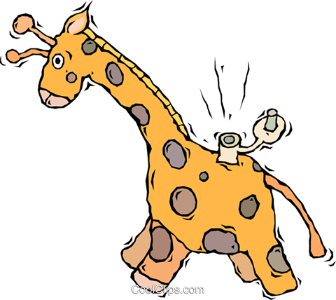Giraffe, Toy, Wind Up Toy Royalty Free Vector Clip - Clip Art (480x428)