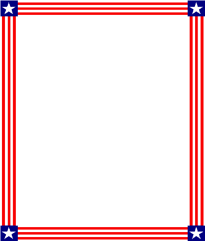 Red White And Blue Border Transparent (439x510)