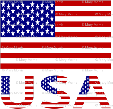 Usa Flag & Name - Usa On A Flag (400x400)