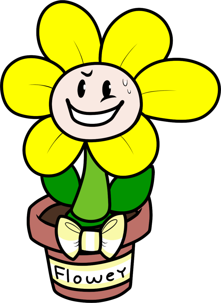 Flowey The Flower By Frozen Star - Flowey In A Flower Pot (763x1046)