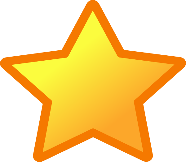 Yellow Star Clip Art At Clker Com Vector Clip Art Online - Star Clip Art (600x521)